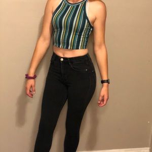 Zara trafaluc collection High waisted black jeans